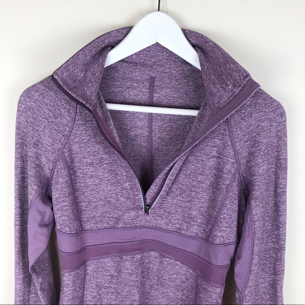 Lululemon Run Full Tilt 4 Muted Mauve 1/2 Zip Htf - image 3